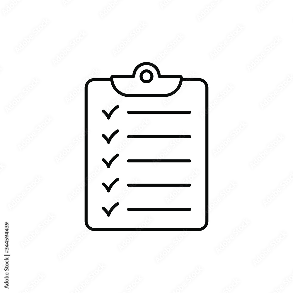 Clipboard with checklist icon, symbol for web site and app design. Vector illstration. Clipboard with checklist icon, symbol for web site and app design. Vector illstration.