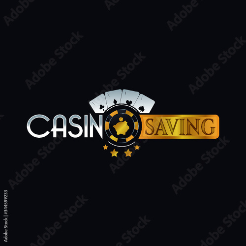 elegant casino logo vector