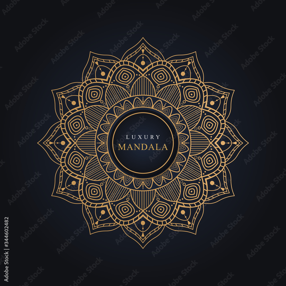 Arabesque Islamic Luxury Mandala with floral design, ornament, and decorative design