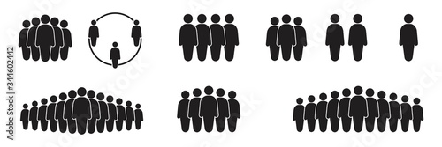 People icon, crowd team symbol, Vector illustration