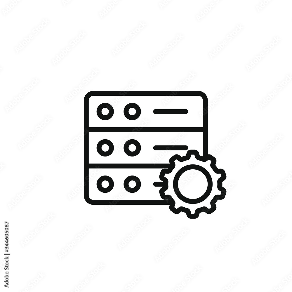 hosting icon with outline style design hosting icon with outline style design