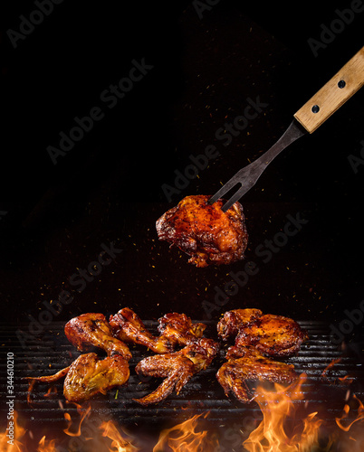 Tasty chicken legs and wing...
