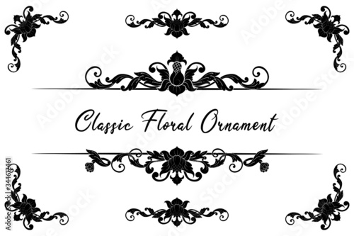 Classic Vitage Hand Drawn Wedding Vector Ornaments Frames