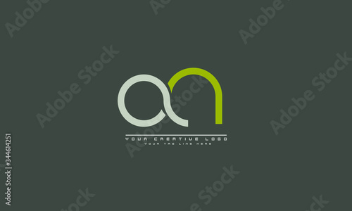 an na abstract vector logo monogram template