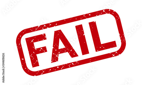 Fail Rubber Stamp. Red Fail Rubber Grunge Stamp Seal Vector Illustration - Vector