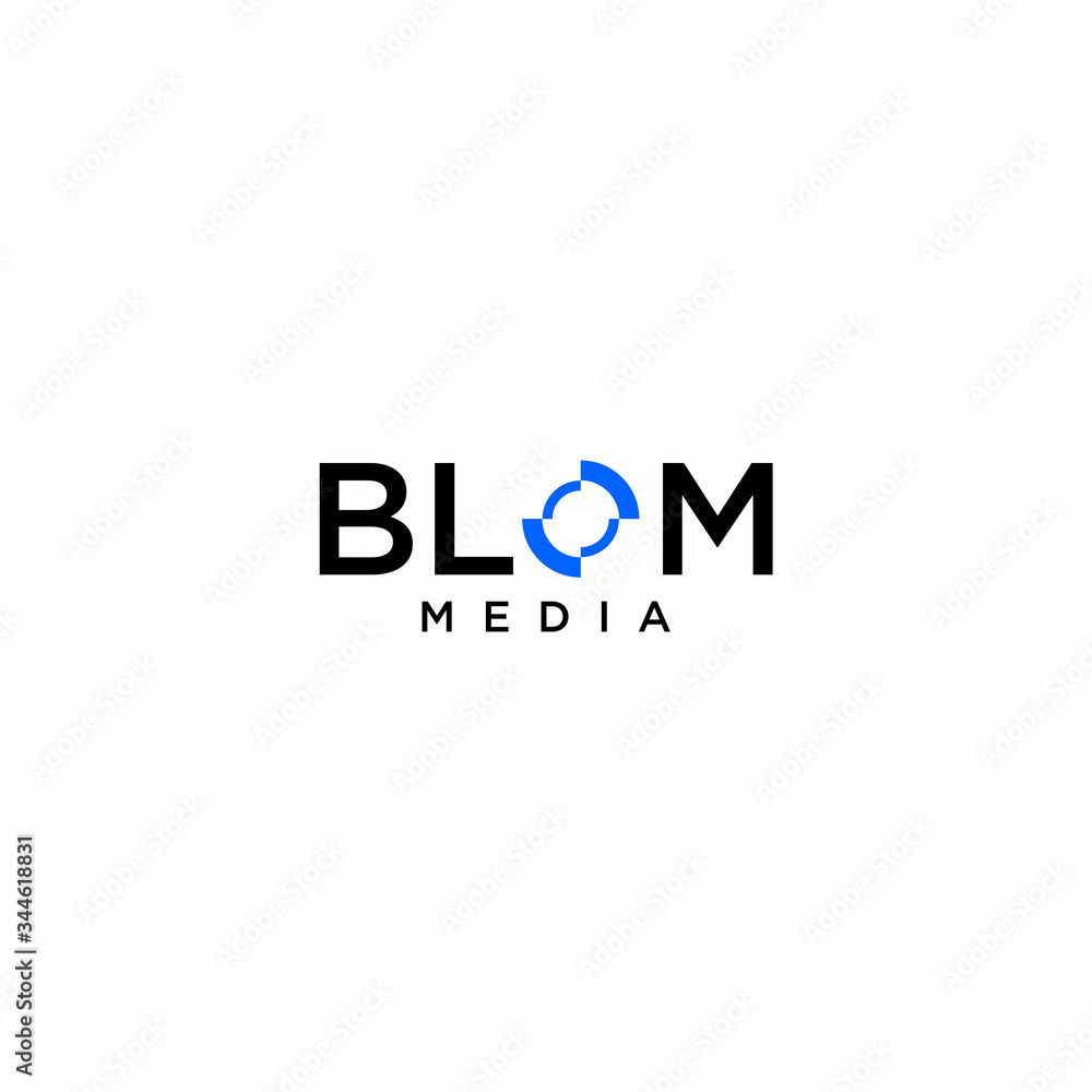 Modern and abstract logo for media entertainment business with clear background color - EPS10 - Vector.