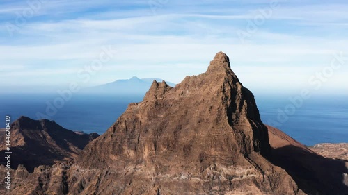 Aerial view of Brianda mount in Rebeirao Manuel in Santiago island in Cape Verde - Cabo Verde