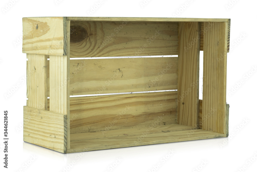Empty wooden dirty box isolated on white background with clipping path. Empty wooden dirty box isolated on white background with clipping path.