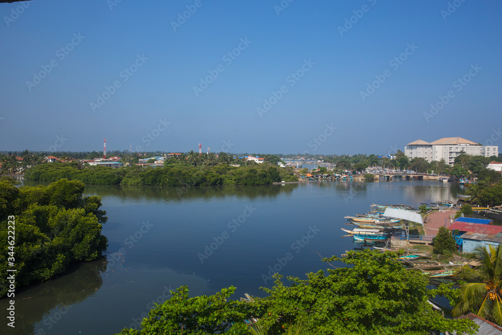 View of the Negombo lagoon at Negombo, Sri Lanka