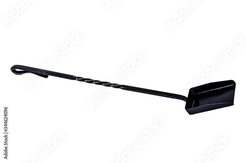 iron poker for a fireplace or barbecue on a white background