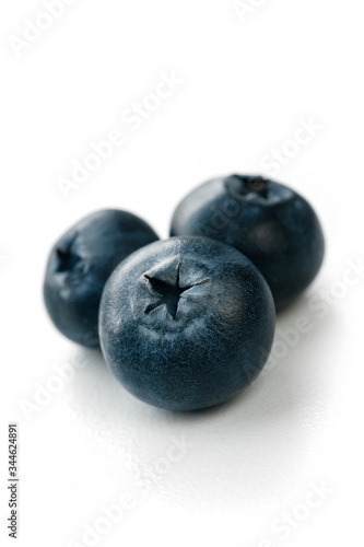 fresh blueberries isolated on a white background