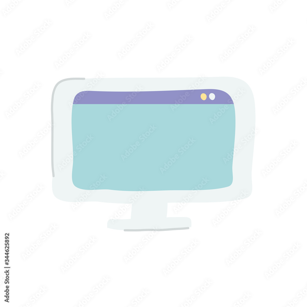 computer monitor icon, flat style computer monitor icon, flat style