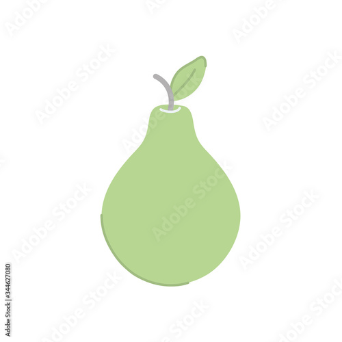 pear fruit icon, flat style