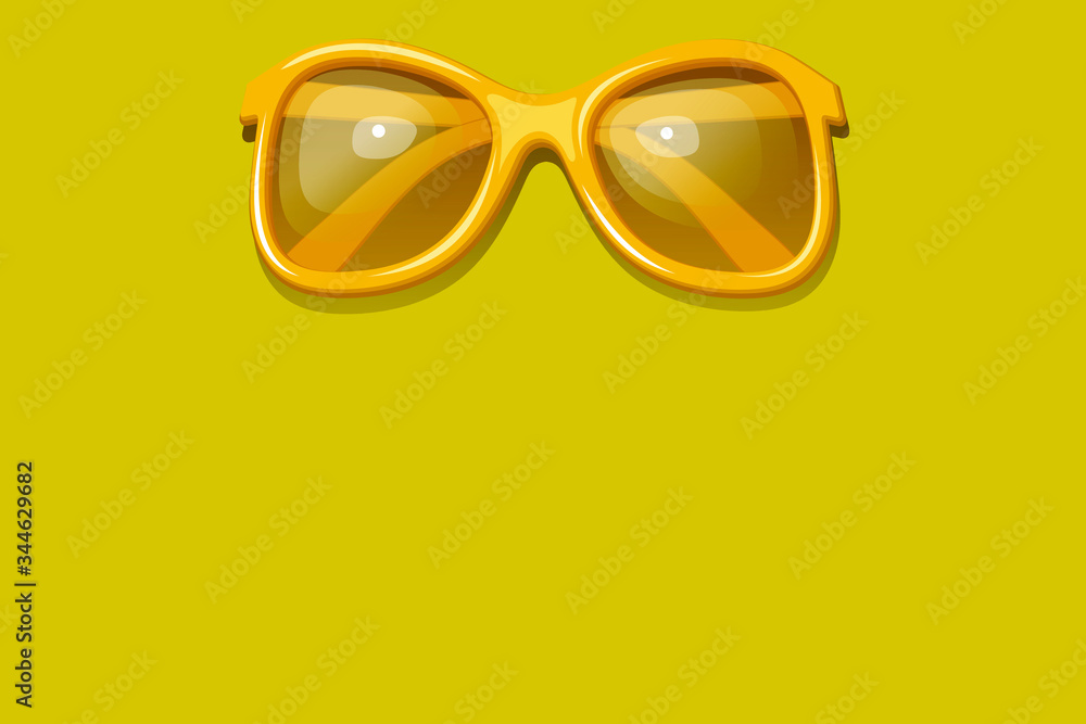 sunglasses on a yellow background sunglasses on a yellow background