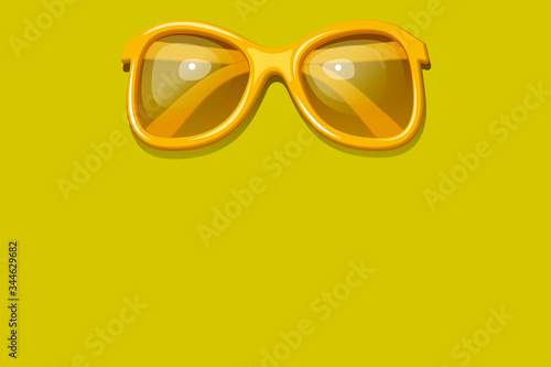 sunglasses on a yellow background