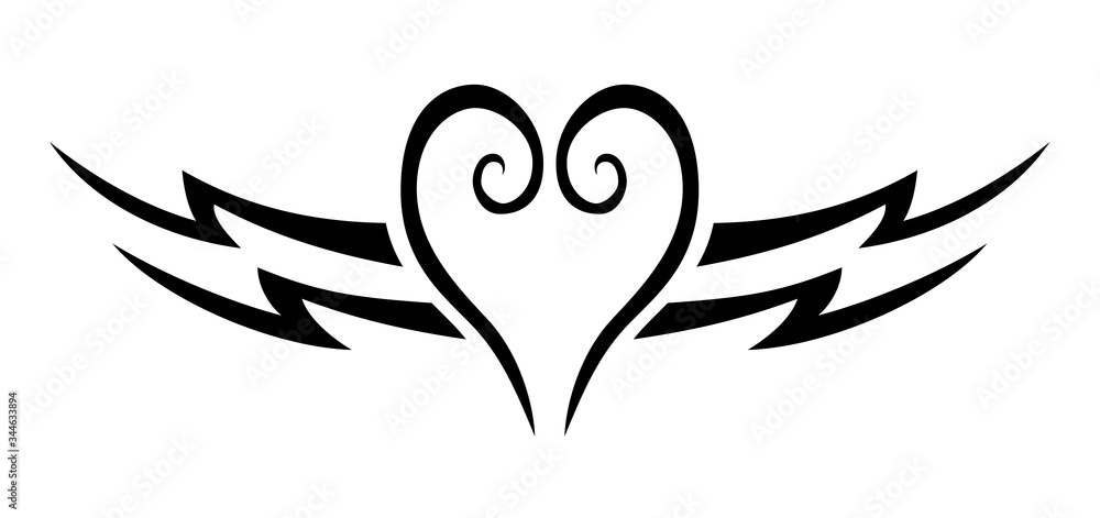 Sweet lovely heart shape tattoo for lovers