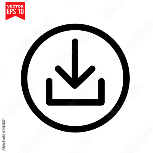 download icon symbol Flat vector illustration for graphic and web design.
