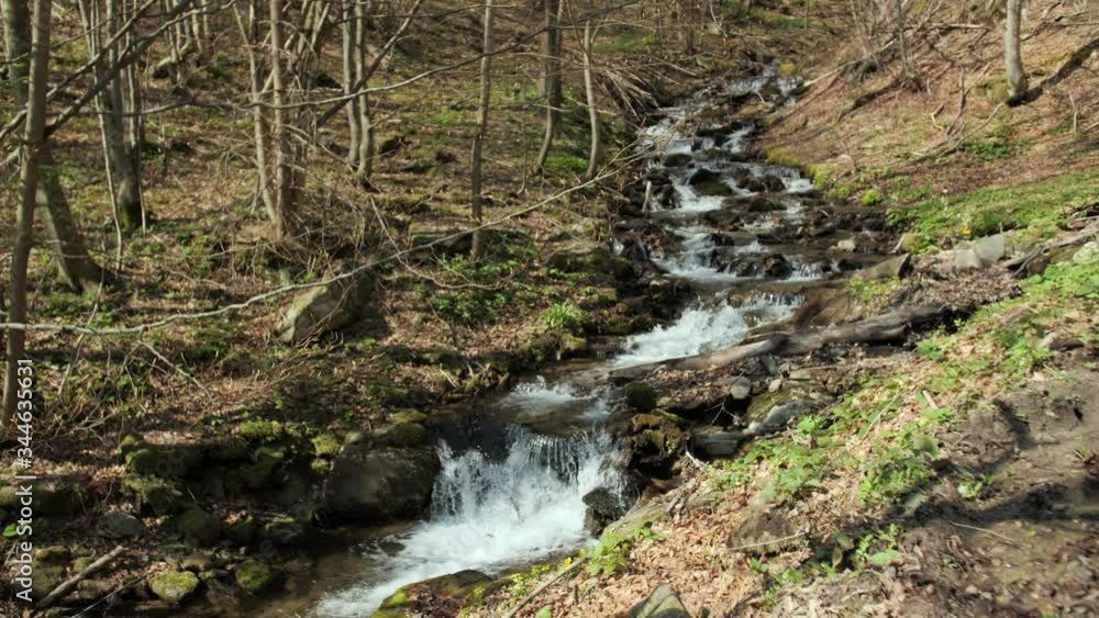 Beautiful mountain river in the Carpathian Mountains.Spring.Sunny day. Beautiful mountain river in the Carpathian Mountains.Spring.Sunny day.