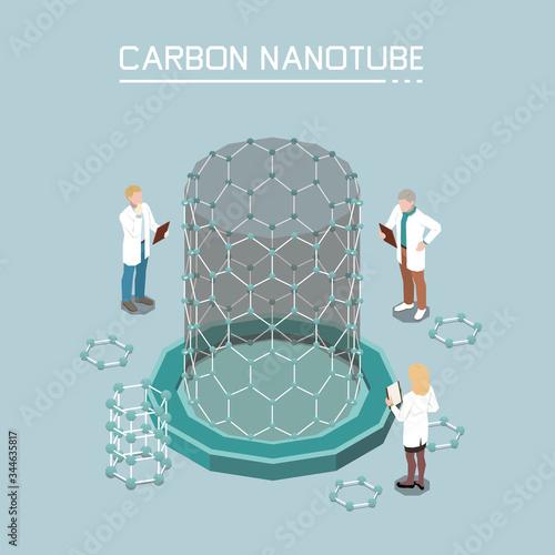 Nanotechnology Isometric Composition 