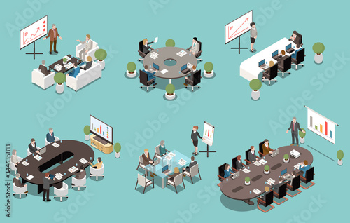 Meeting Room Isometric Set 