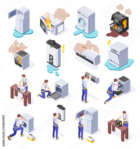 Home Appliance Isometric Set