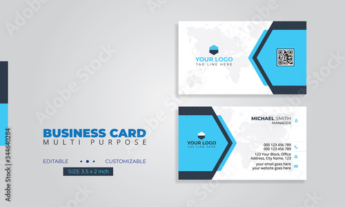 Corporate Business Card Template (ID: 344640284)