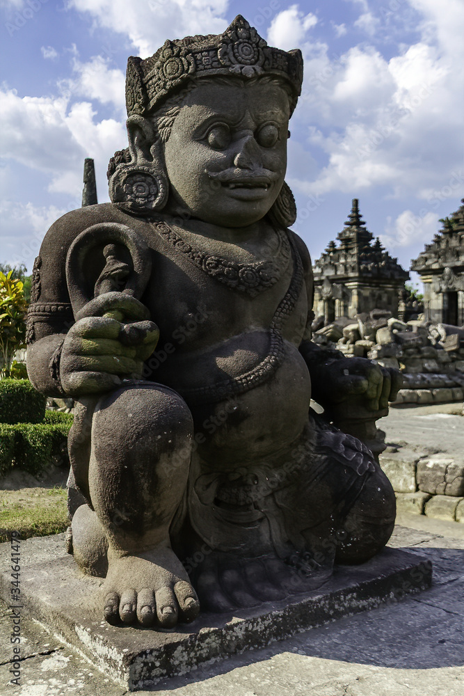Guardian protector of Sewu temple - Candi Sewu, Mahayana Buddhist located in Prambanan, near city of Yogyakarta, Java