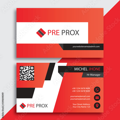 Modern Business card template, Unique visiting card design.