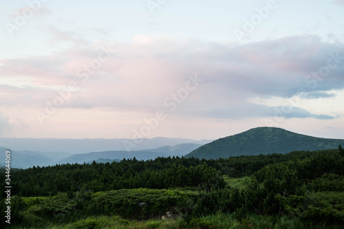 Sunset on top of the mountain