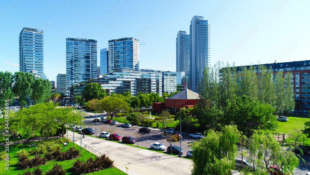 Obraz premium Puerto Madero, prestigious place with skyscrapers and high-target buildings in the city of Buenos Aires, Argentina.