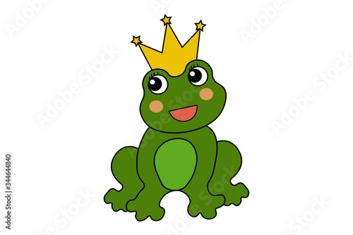 Dibujo animado de príncipe rana, es un vector. 