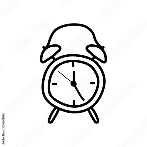 alarm clock icon, line style