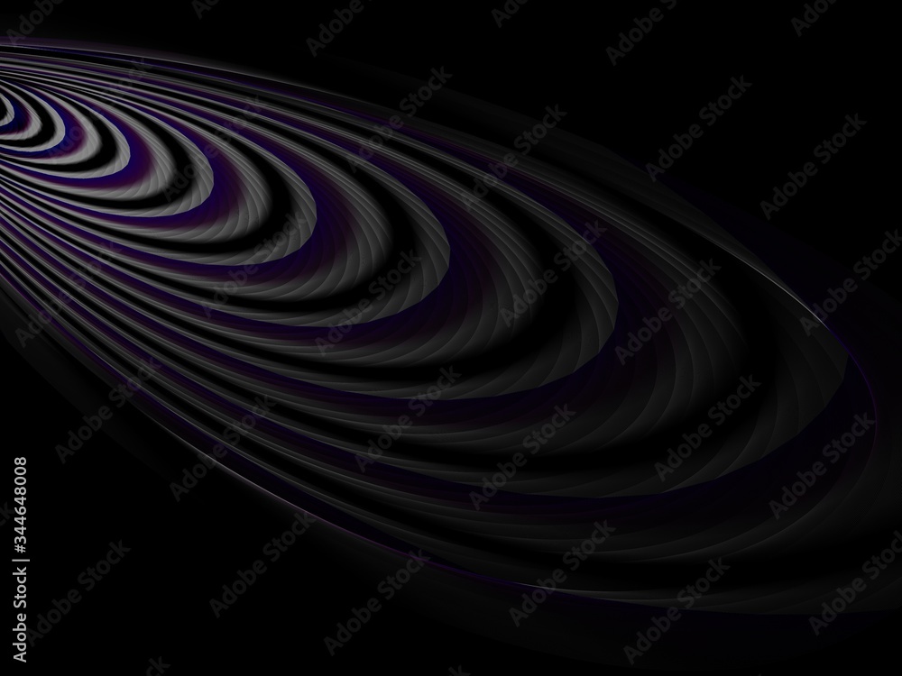 Abstract illustration of light shock waves of different power in dark background Abstract illustration of light shock waves of different power in dark background