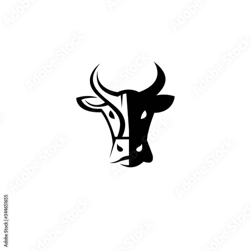 logo bull Head icon vector