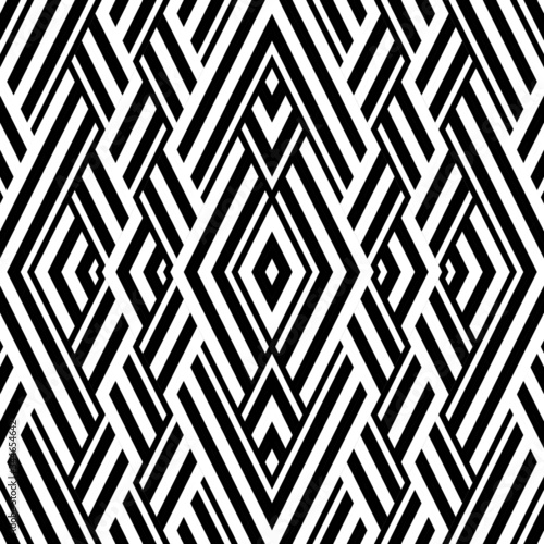 Seamless pattern with oblique black bands