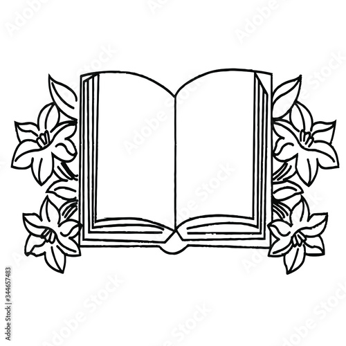 biblia con flores