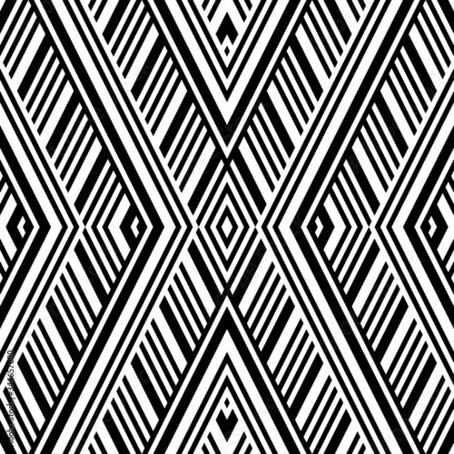 Seamless pattern with oblique black bands