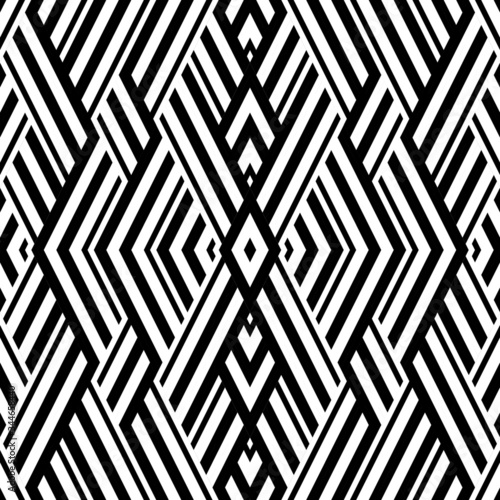 Seamless pattern with oblique black bands