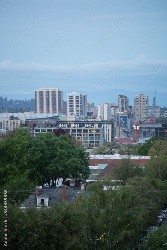 Overlook of portland downtown Overlook of portland downtown