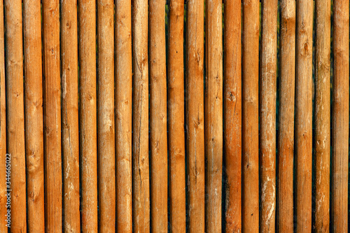 wooden fence made of logs
