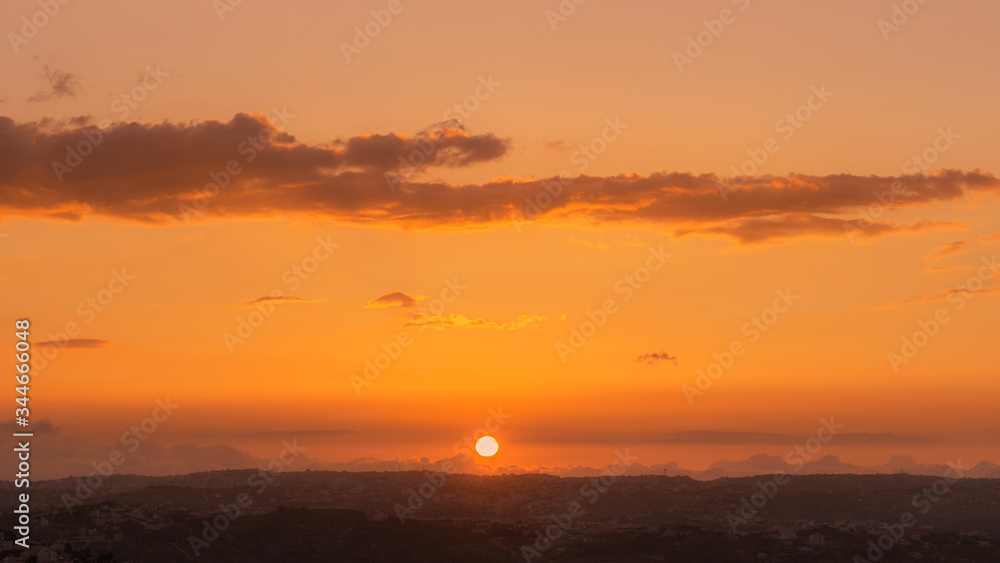 Obraz premium Sunset landscape view 