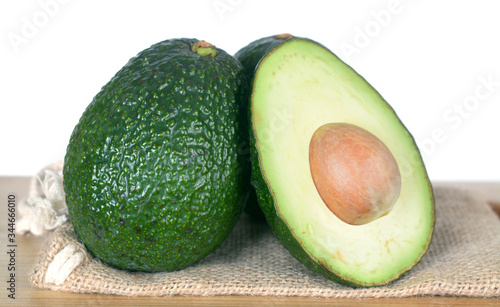 fresh full and section avocado