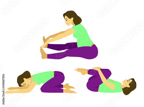 pretty pregnant woman practice yoga 