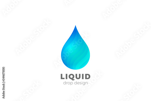 Water Droplet Drop Logo design vector template. Natural Mineral Aqua Drink Oil Liquid Energy Logotype concept icon.