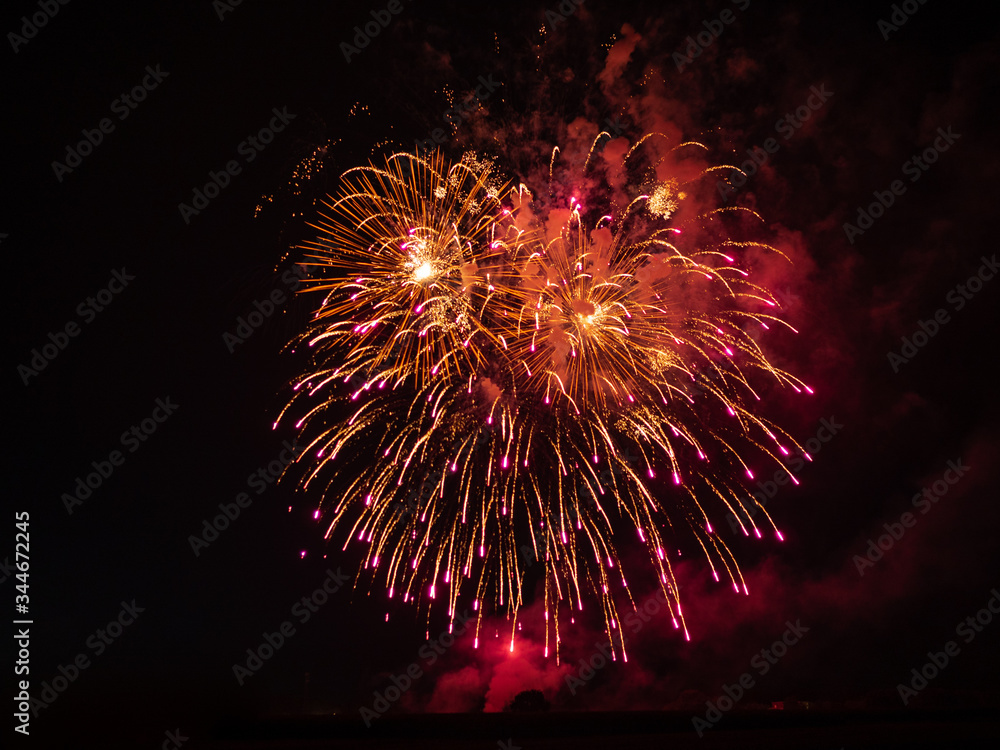Picture of a large red firework Picture of a large red firework