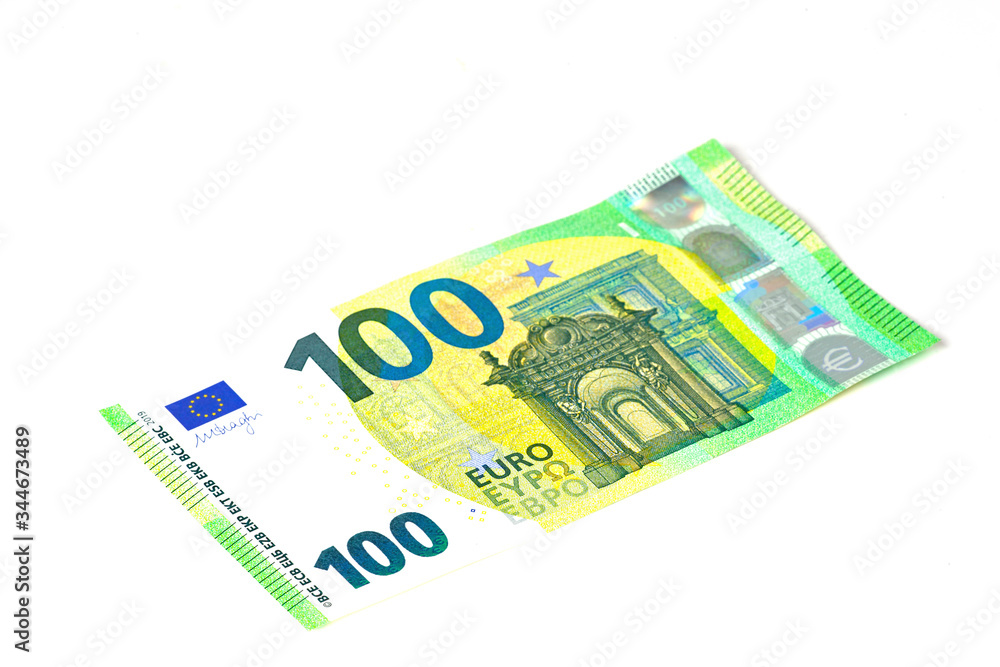 euro banknotes isolated on white background euro banknotes isolated on white background