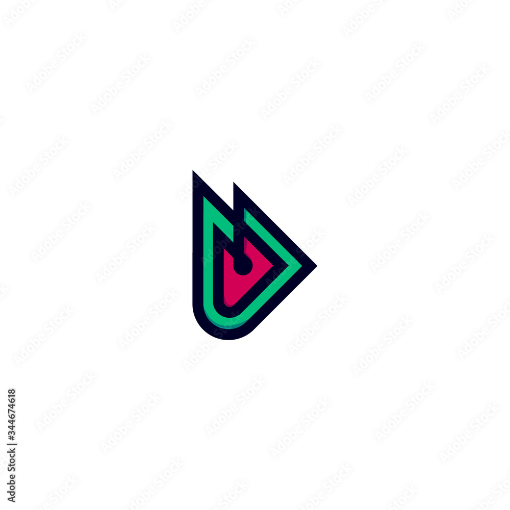 logo letter M with a unique design logo letter M with a unique design
