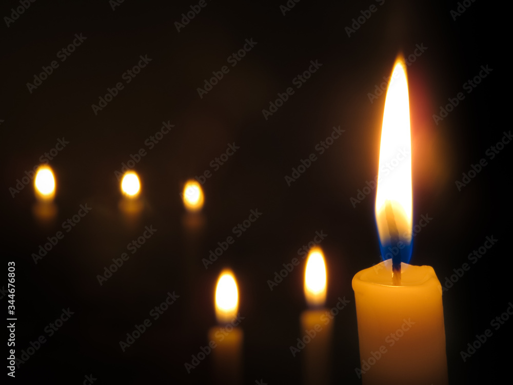 Candles with dark bokeh background Candles with dark bokeh background