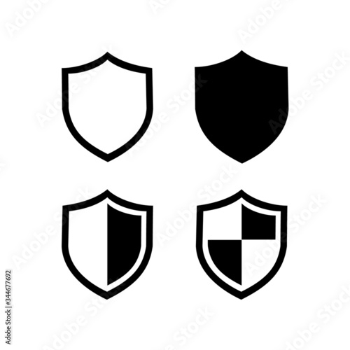 shield Icon symbol Flat vector illustration for graphic and web design. 