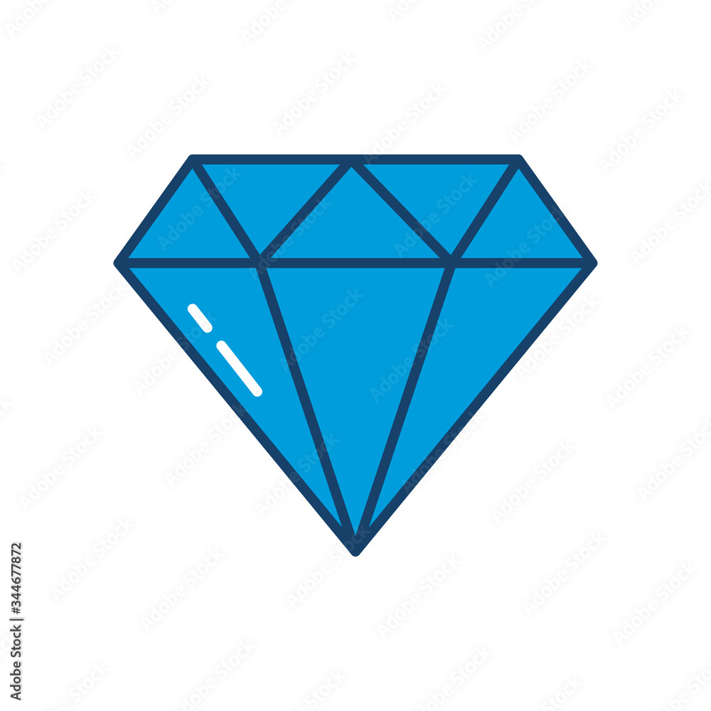 diamond icon, half line half color style diamond icon, half line half color style